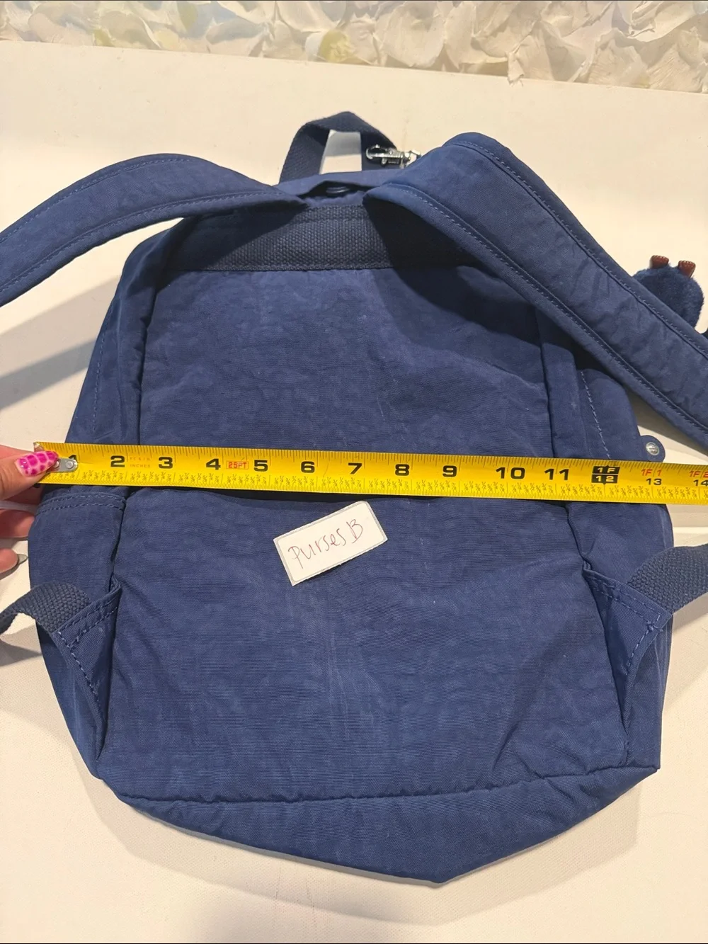 Kipling Deep Blue Everyday Backpack with Monkey Charm